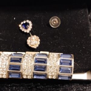 Elegant Blue and Silver Jewelry Set